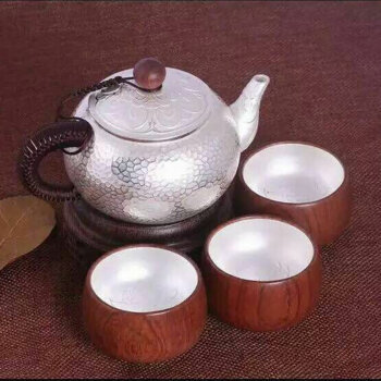 豐澤西足銀茶壺套裝蓮花款銀茶具銀公道杯銀茶漏銀休閑功夫茶具 套裝茶壺1件茶杯3個公道杯1件茶漏1件【圖片 價格 品牌 報價】-京東