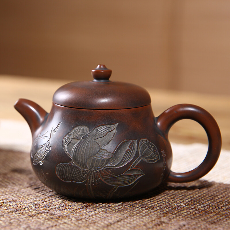 手工蓮韻 欽州坭興陶之荷花壺茶語